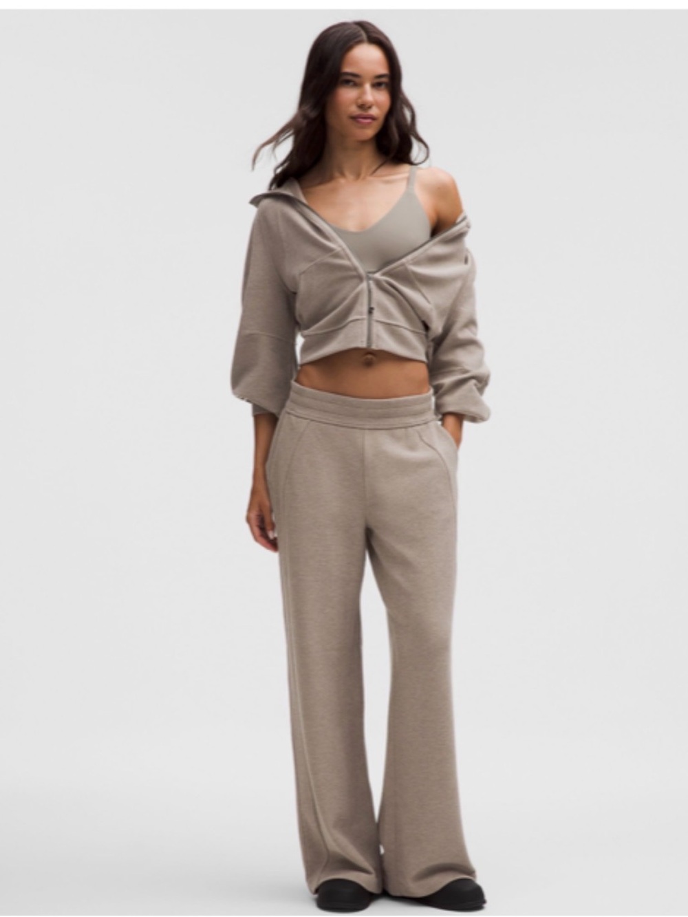 Scuba Mid-Rise Wide-Leg Pant *Waffle